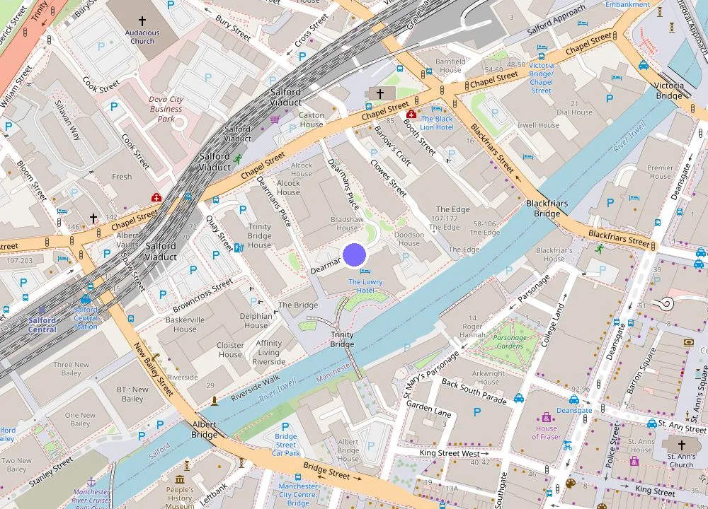 Map: The Lowry Hotel Manchester